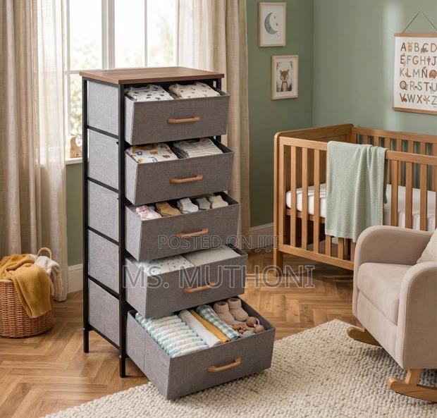  4-Drawer Fabric Nursery Storage Unit - main view