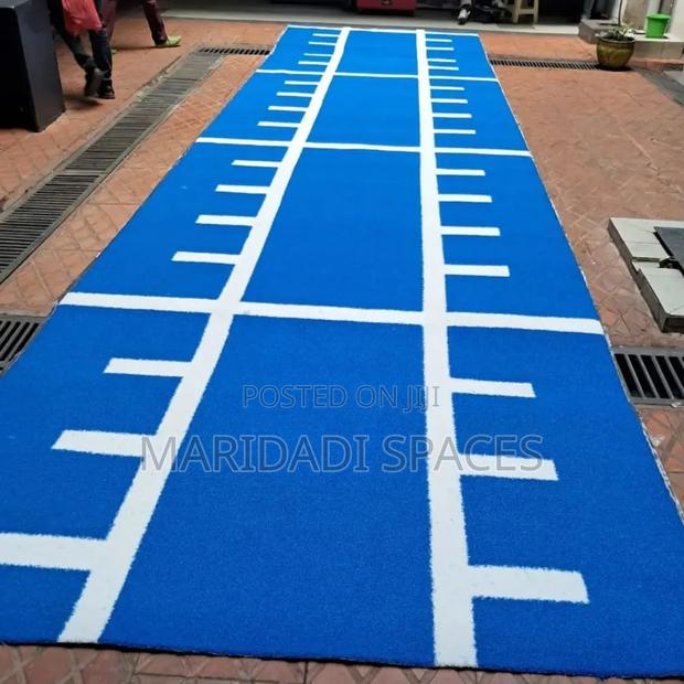 Heavy Duty Blue Gym Artificial Grass Carpet- - main view