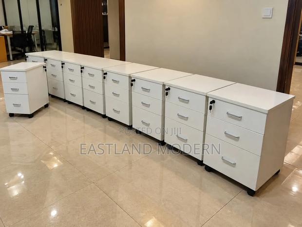 White Office Pedestal Drawers - thumbnail 4