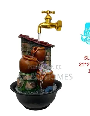 Decorative Tabletop Water Fountain With LED Lights
