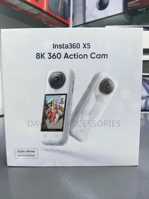 The Insta360 X5 8K 360 Action Cam (Satin White Limited Edition)