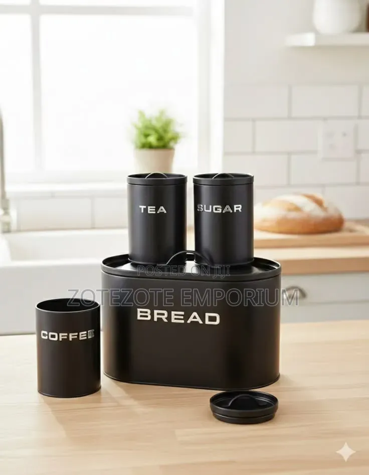 Bread Bin With 3 Canisters
