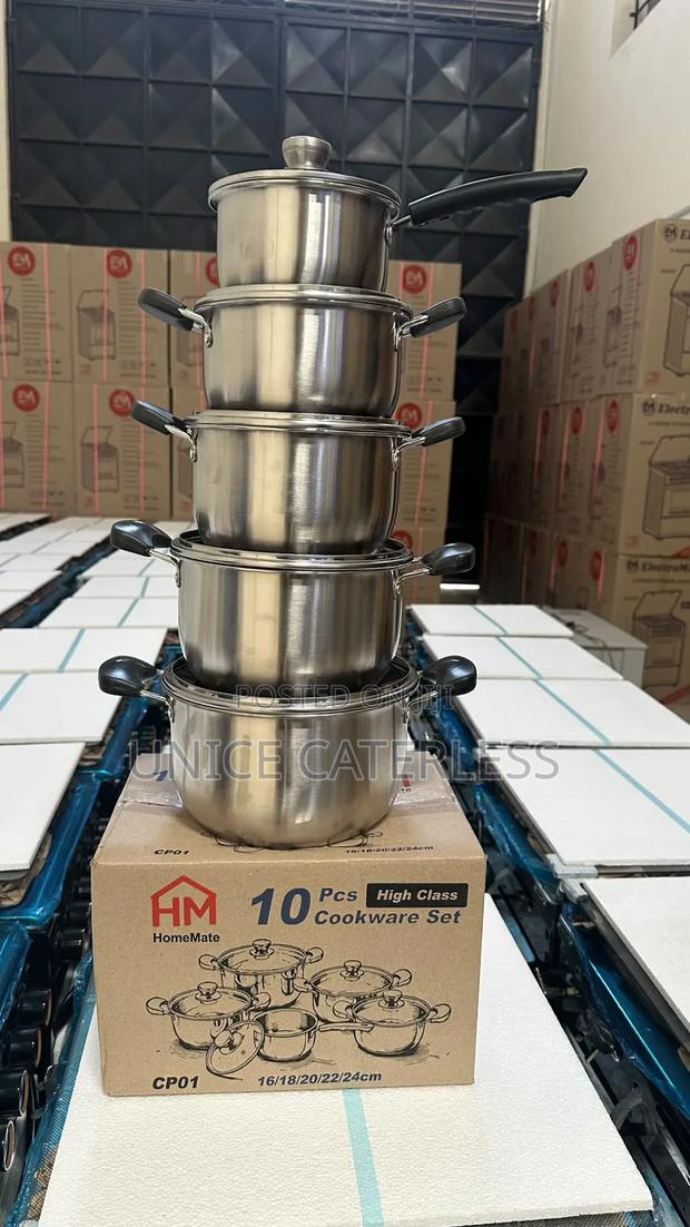 HomeMate 10pc Stainless Steel Cookware