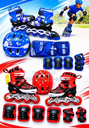 Skating Shoes Full Set -Inline Roller Skates With Protective Gears