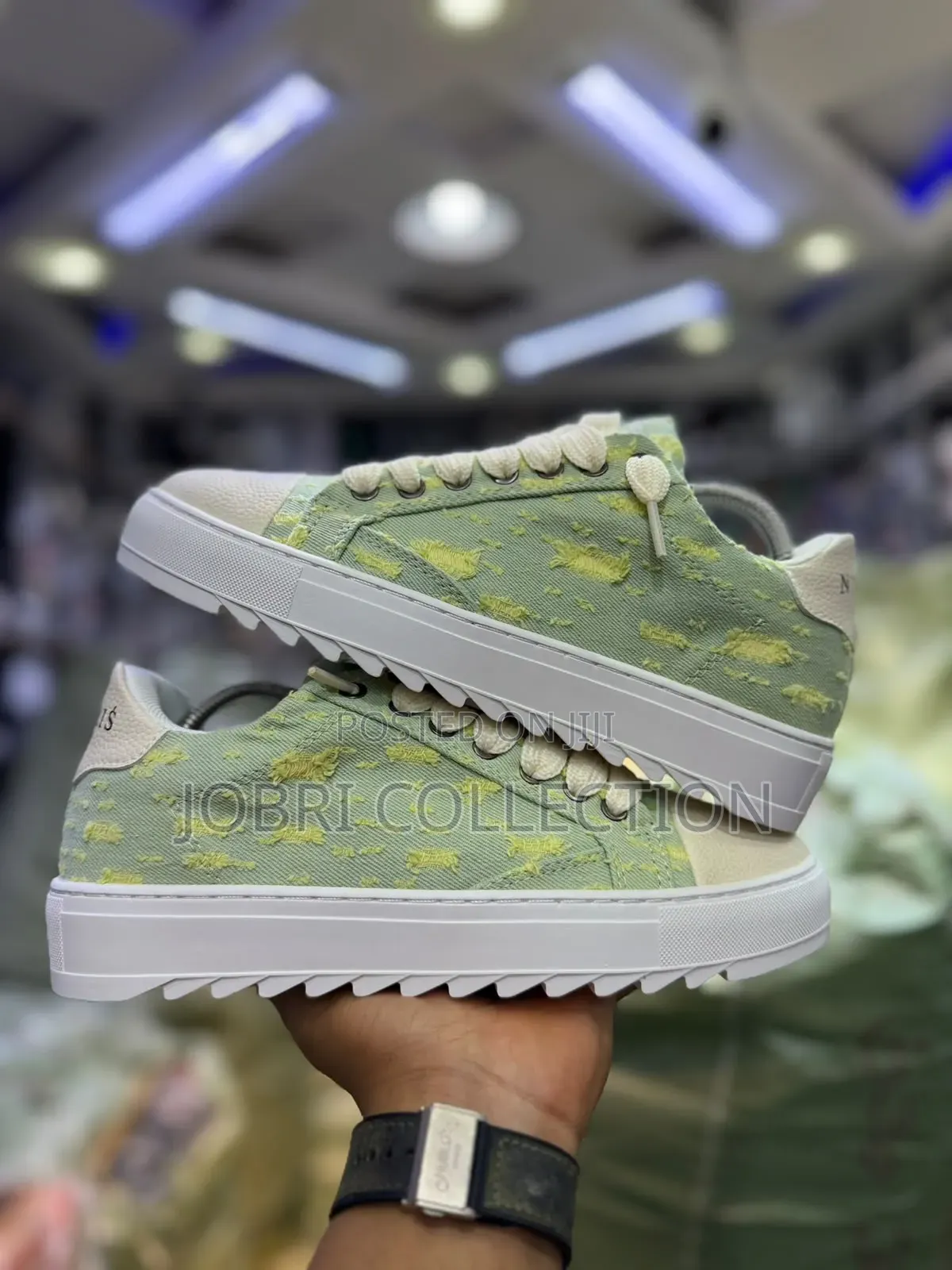 Numeris Atelier Low “Chalk Green Olive Sneakers