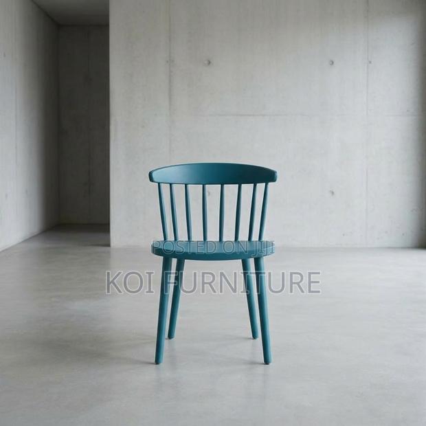 Dining Chairs; Plastic Retro Armless Dining Seats - thumbnail 4