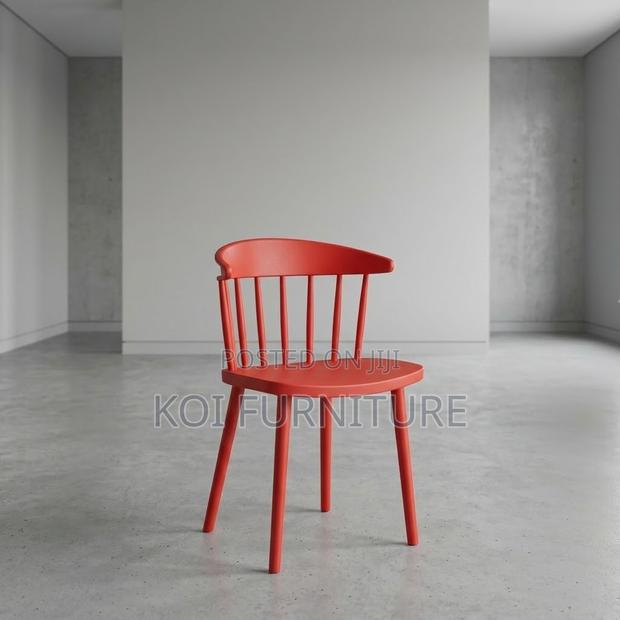 Dining Chairs; Plastic Retro Armless Dining Seats - thumbnail 7