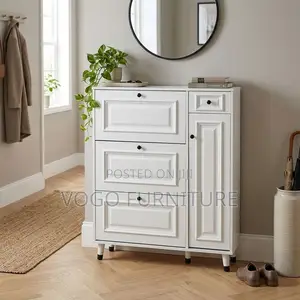 Shoe Racks| Modern Lockable White Shoe Rack