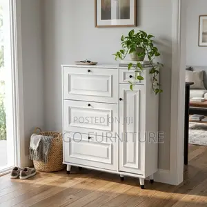 Shoe Racks| Modern Lockable White Shoe Rack