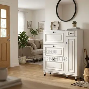 Shoe Racks| Modern Lockable White Shoe Rack