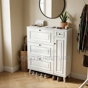 Shoe Racks| Modern Lockable White Shoe Rack