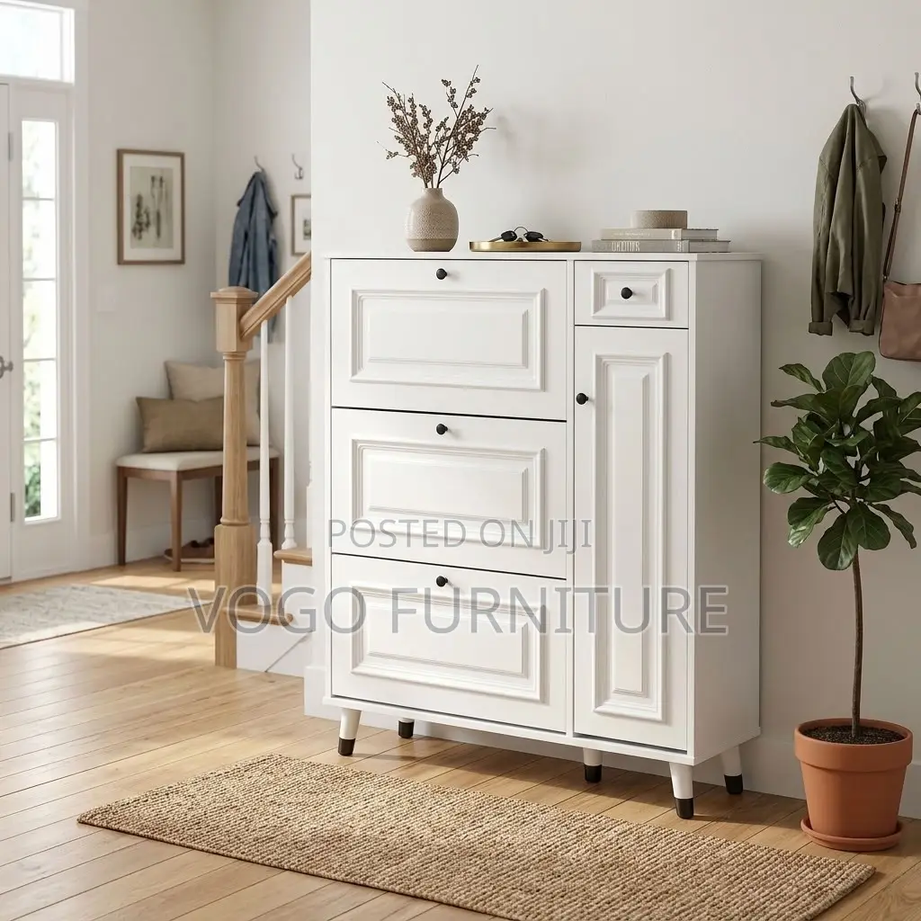 Shoe Racks| Modern Lockable White Shoe Rack