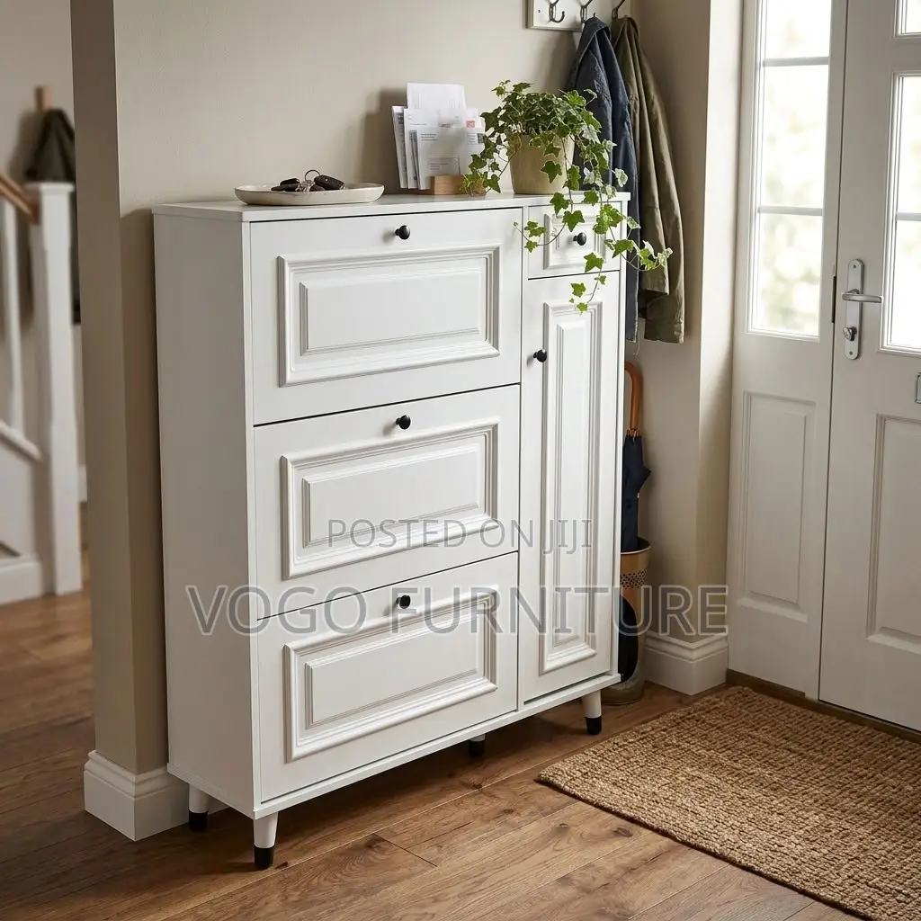 Shoe Racks| Modern Lockable White Shoe Rack