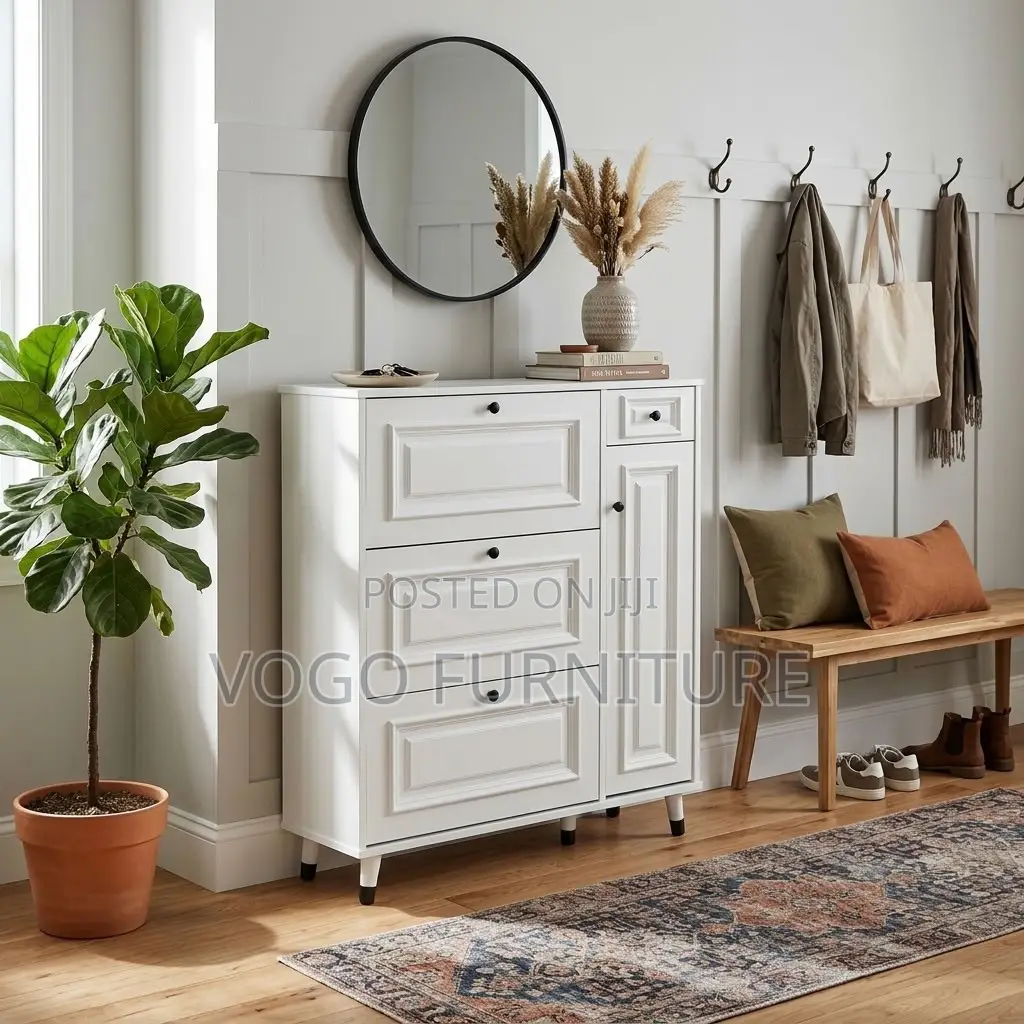 Shoe Racks| Modern Lockable White Shoe Rack
