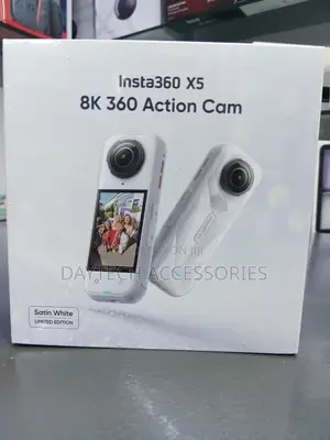 Insta360 X5 360° 8K Camera (Limited Edition, Satin White)