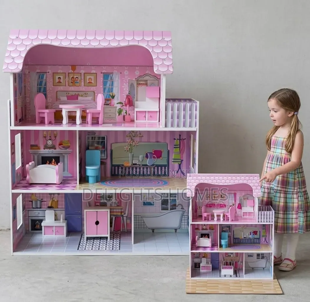 Large Wooden Doll House-G