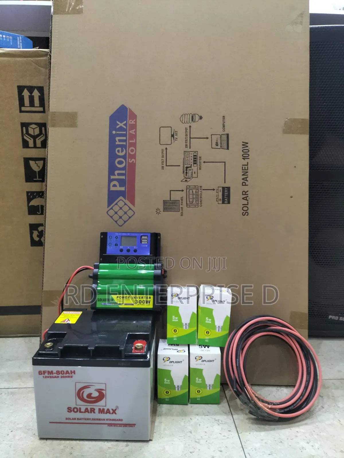 100w Solar Home Lighting Kit