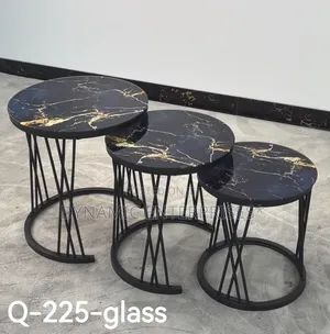 Marble-Top Nesting Side/Coffee Table
