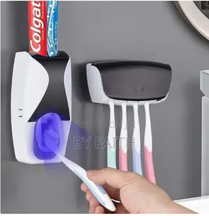 Toothbrush Holder Toothpaste Dispenser Wall Mount