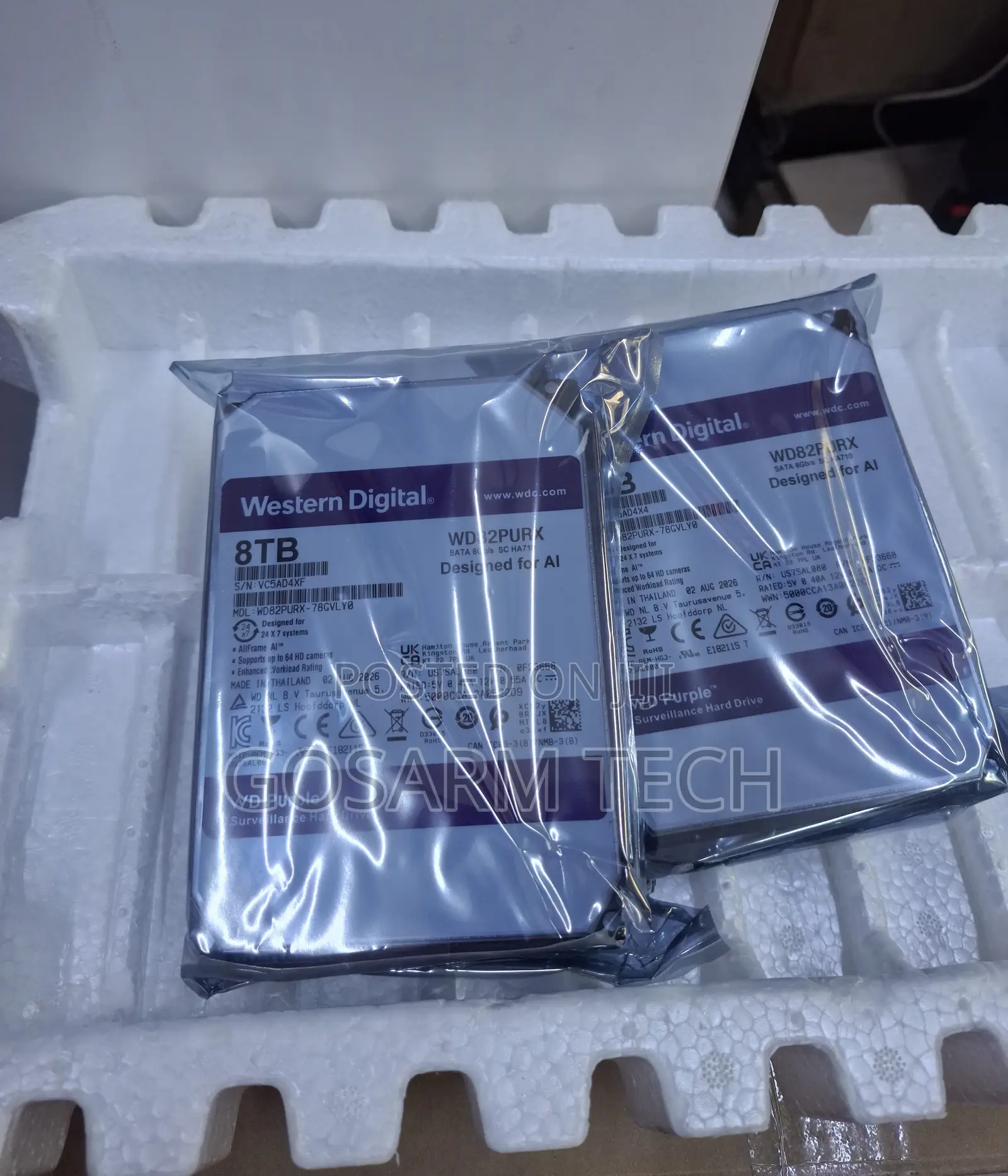 WD Purple 8TB CCTV Hard Drive