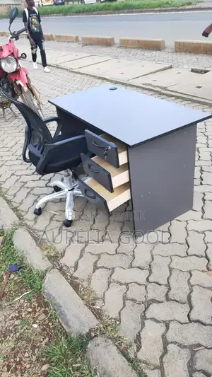 Table With Chair and Desk With Drawer