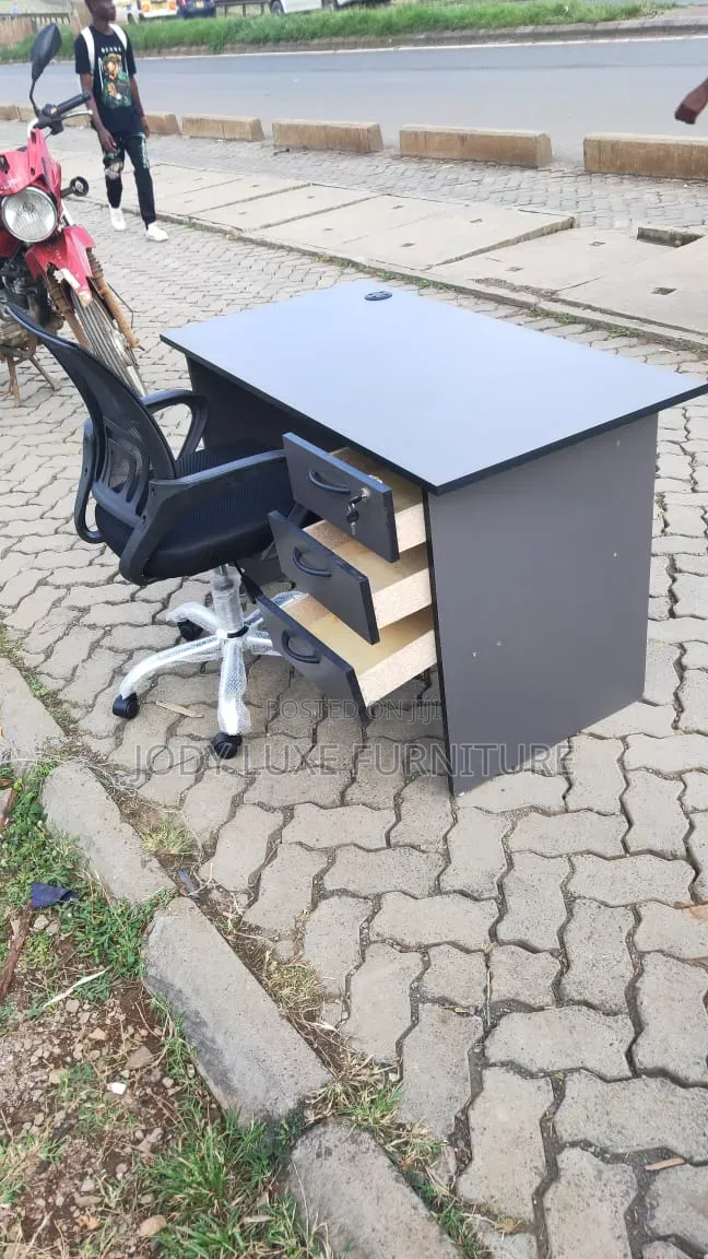 Table With Chair and Desk With Drawer