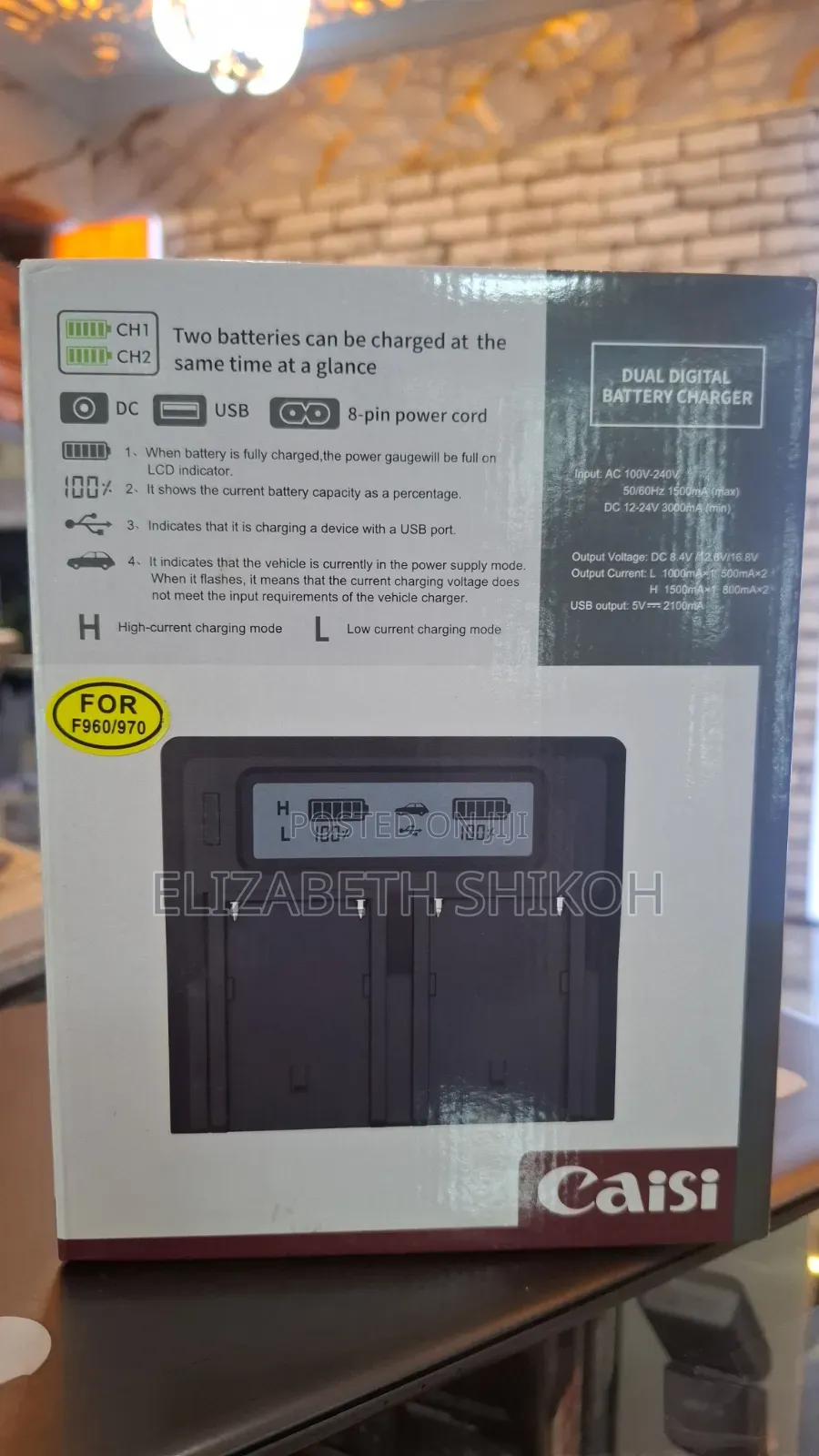 Caisi Dual Digital Battery Charger for NP-F970