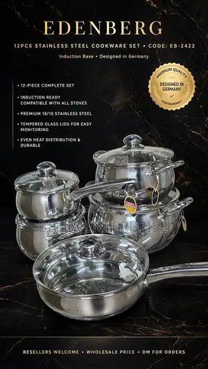 EDENBERG Stainless Cookware Set 12PCS