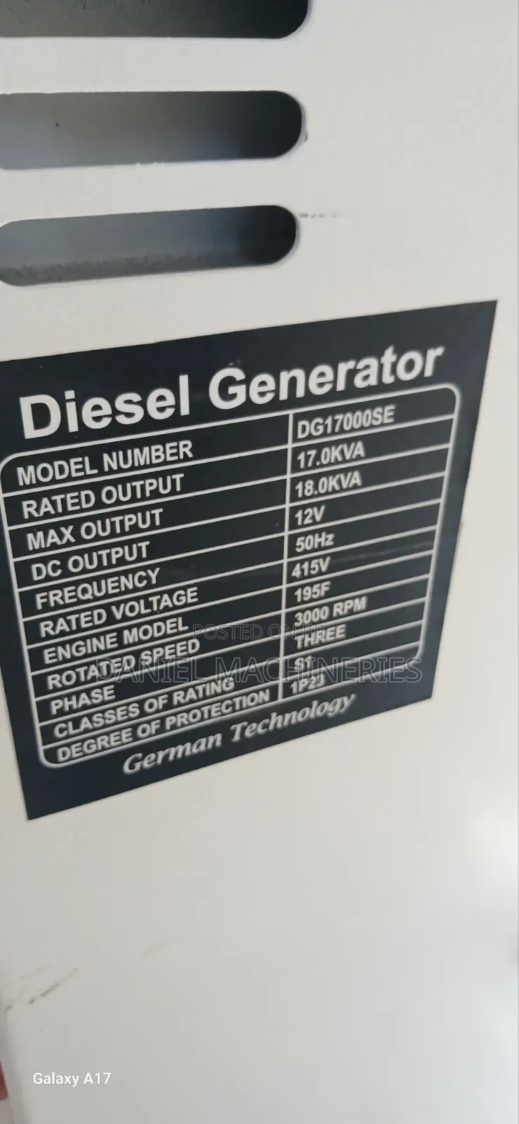 Palsar Silent Diesel Generator 17.0 Kva 18.0kva 3 Phase