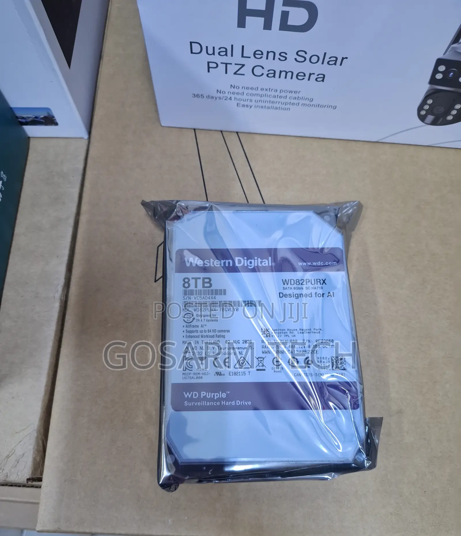 8. WD Purple 8TB CCTV Security Camera Storage HDD