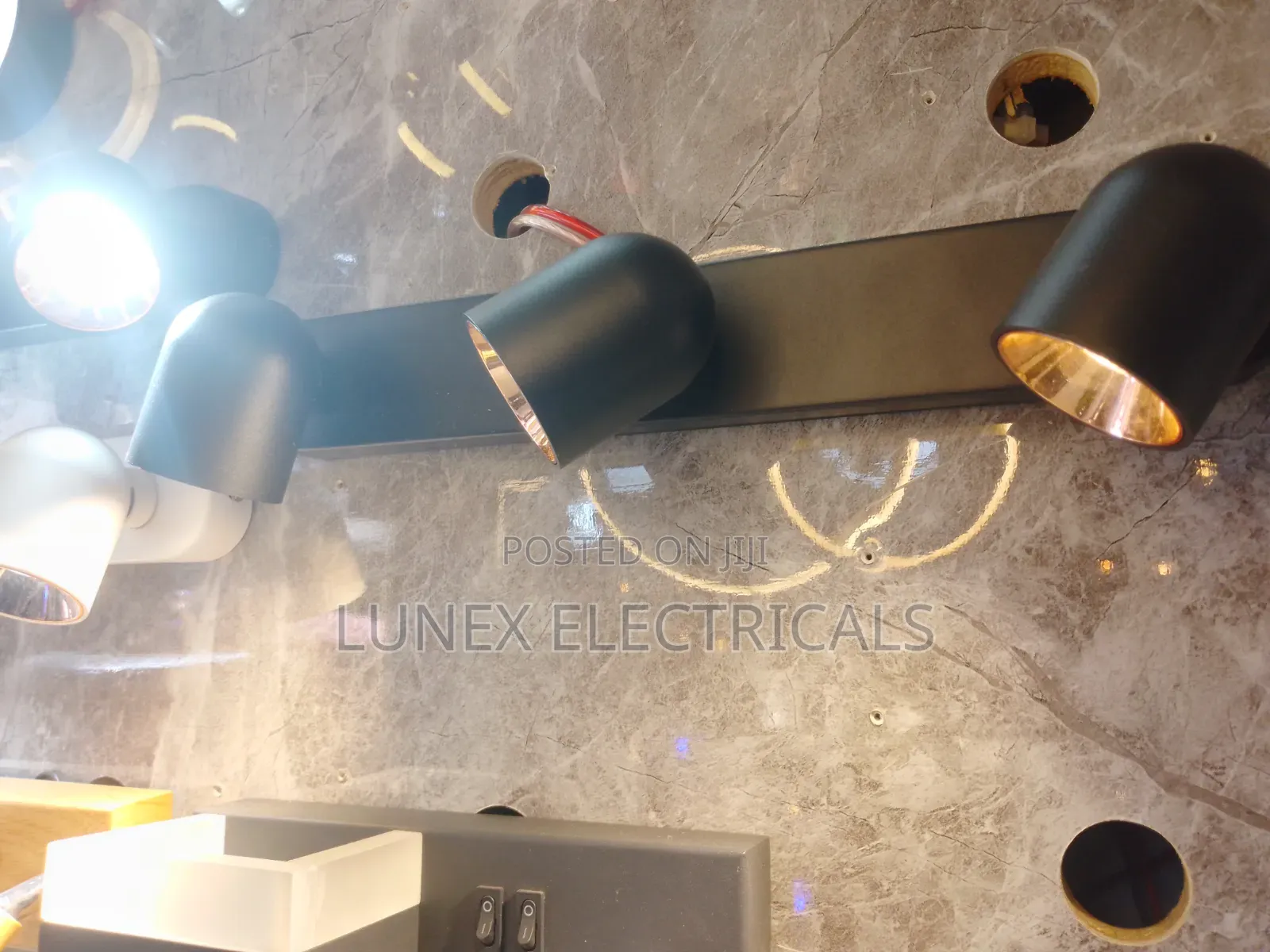 3 Head 15w LED Spot Light Series GU10 Single Light Matt Black