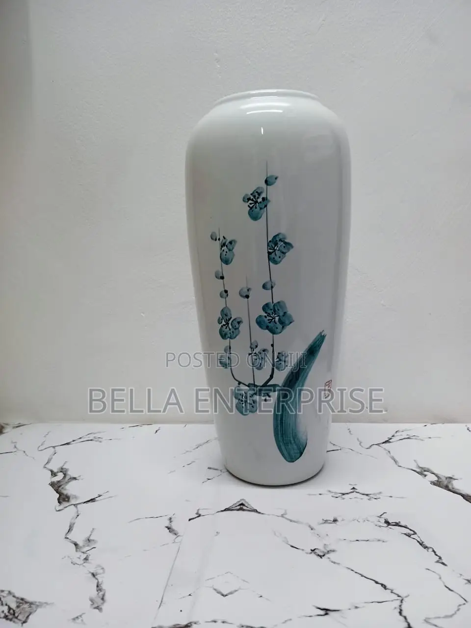 Azure Bloom Ceramic Flower Vase at Kes 4500