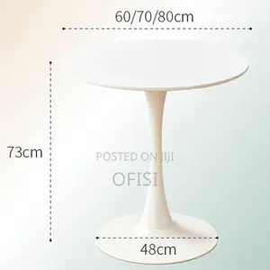 Dining Table; White Round Table for Dining Room