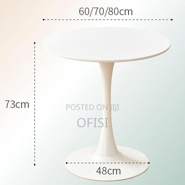 Dining Table; White Round Table for Dining Room - thumbnail 3