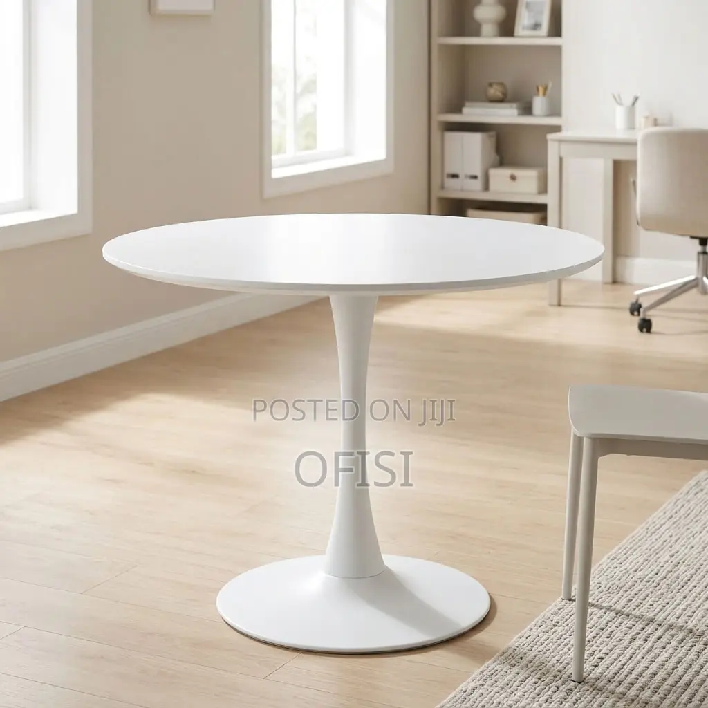 Dining Table; White Round Table for Dining Room