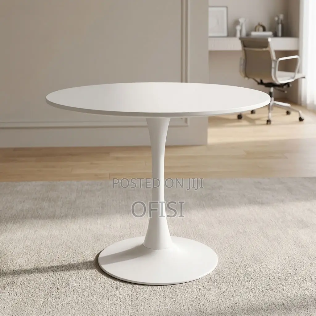 Dining Table; White Round Table for Dining Room