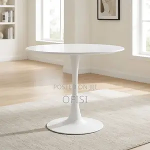 Dining Table; White Round Table for Dining Room