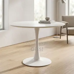 Dining Table; White Round Table for Dining Room