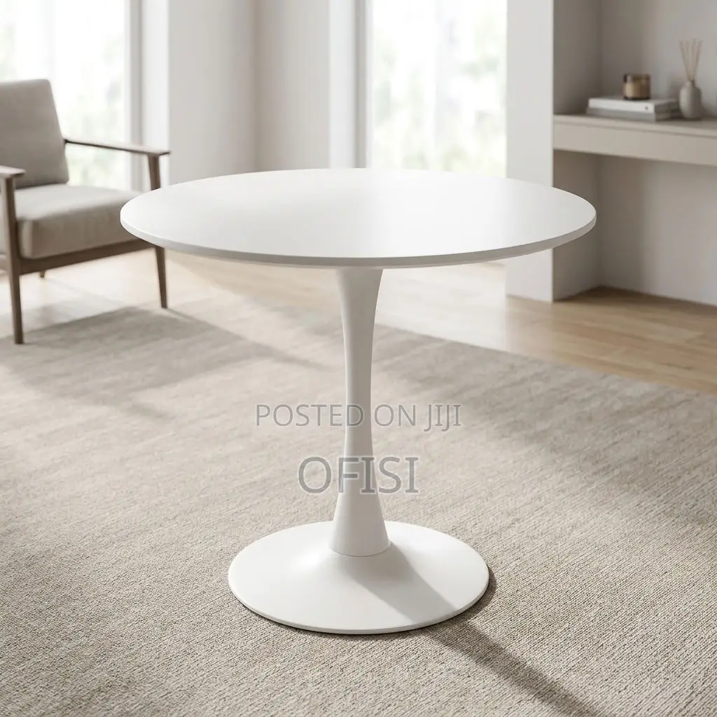 Dining Table; White Round Table for Dining Room
