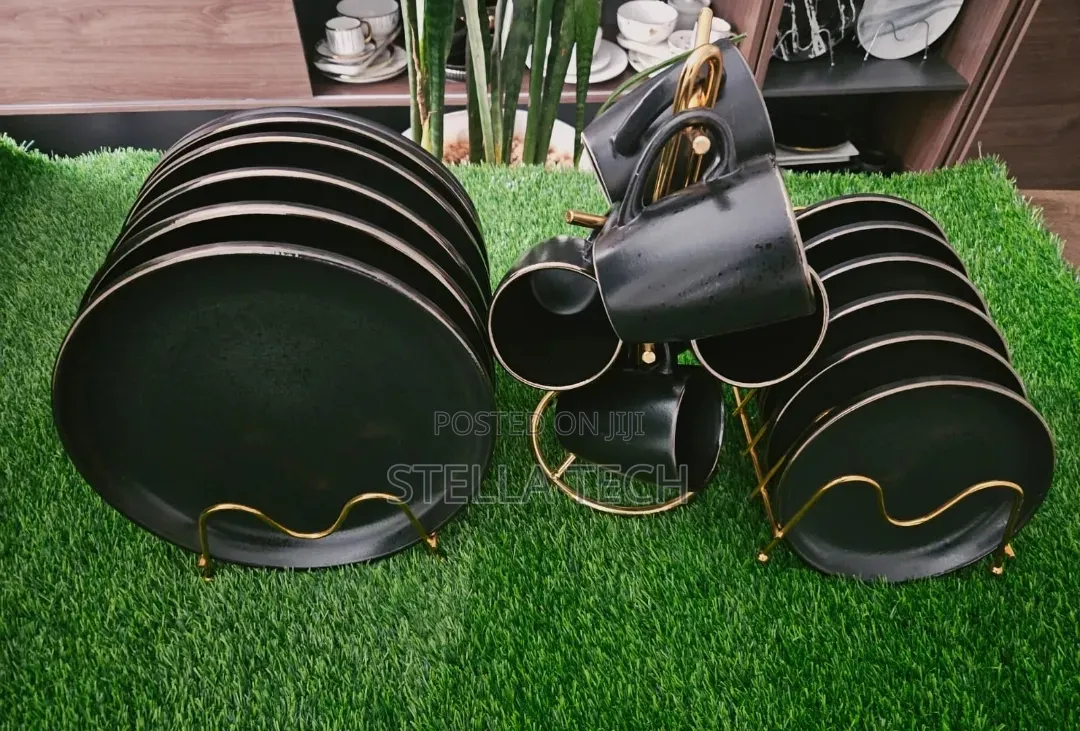 High Quality Black 18pcs Dinner Set