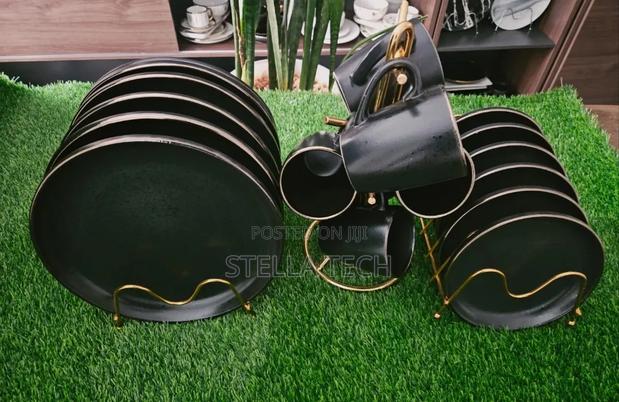 High Quality Black 18pcs Dinner Set - thumbnail 2