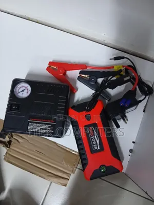 Rechargeable Car Battery Starter With Digital Tyre Inflator