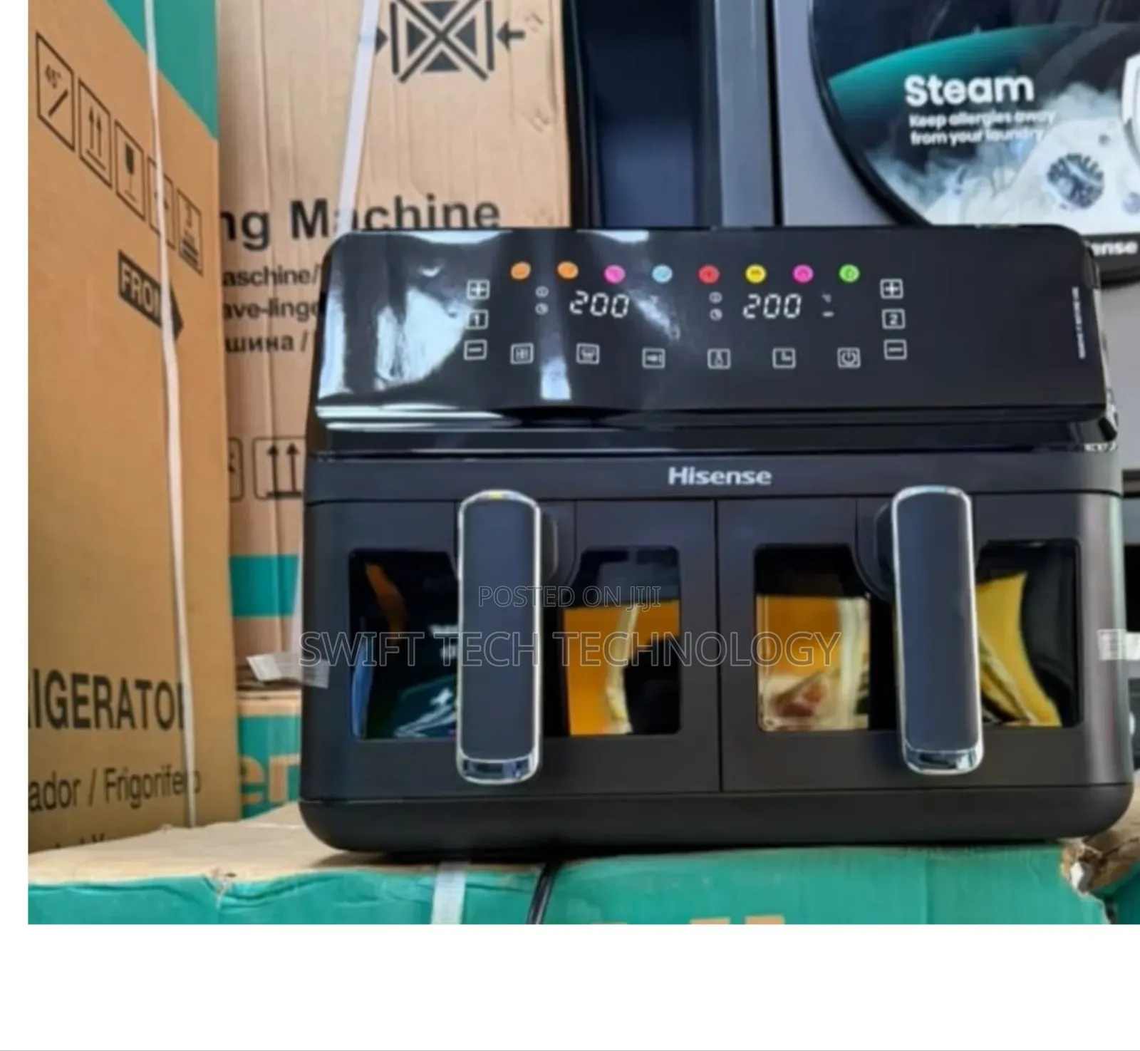 Hisense Airfyer 8liters Double Basket Airfyer
