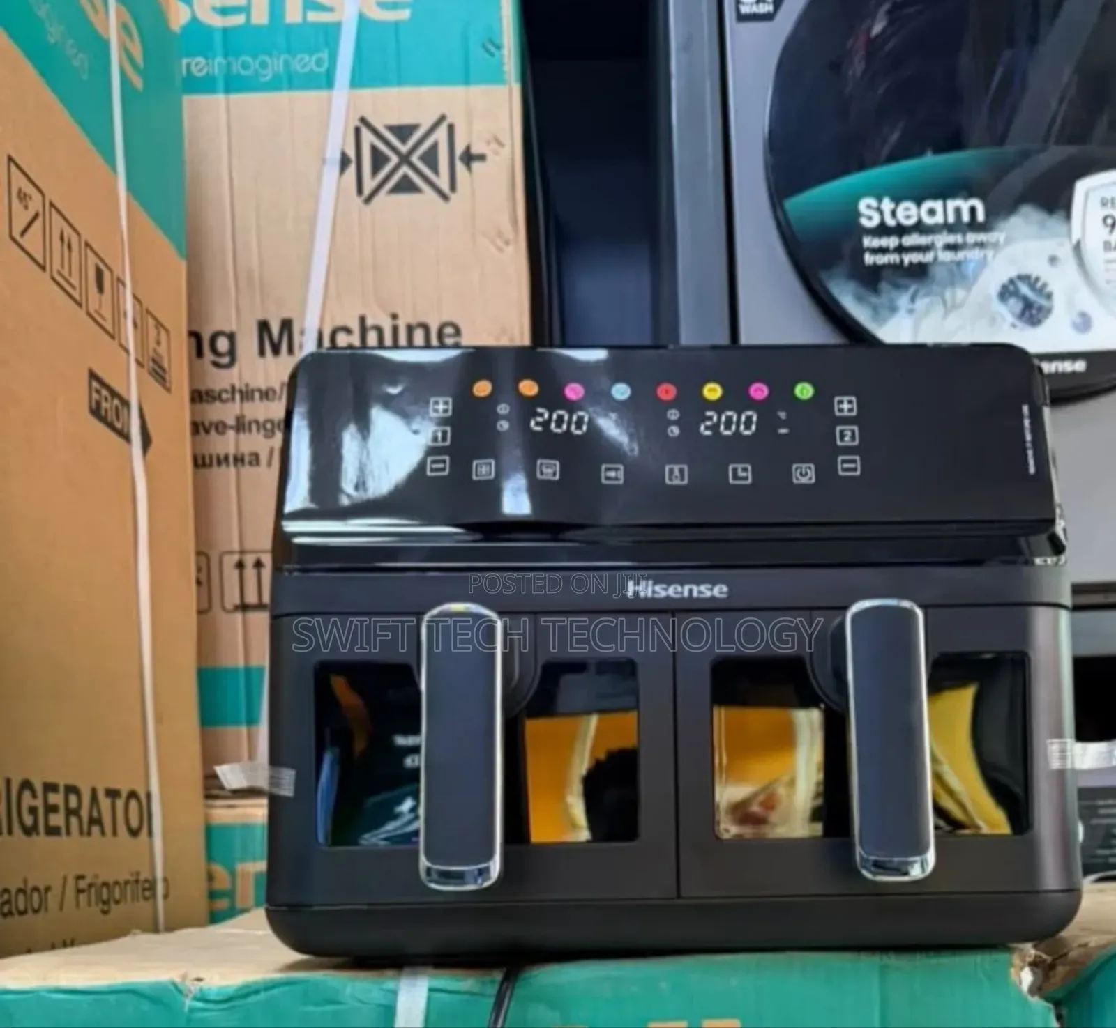 Hisense Airfyer 8liters Double Basket Airfyer