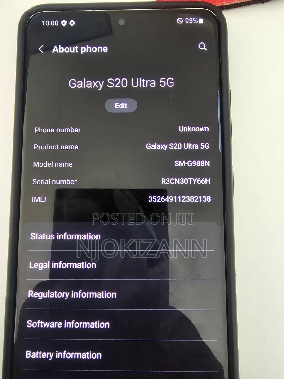 Samsung Galaxy S20 Ultra 5G 256 GB White