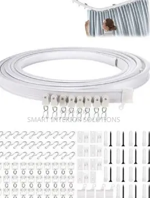 White Bendable Curtain Track