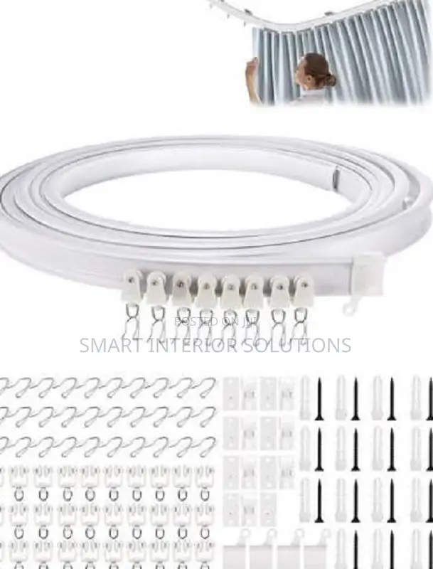 White Bendable Curtain Track