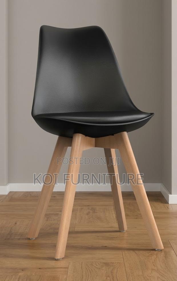 Dining Chairs; Eames Armless Cushioned Modern Dining Seat - thumbnail 3