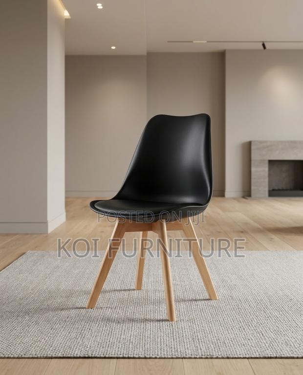 Dining Chairs; Eames Armless Cushioned Modern Dining Seat - thumbnail 5