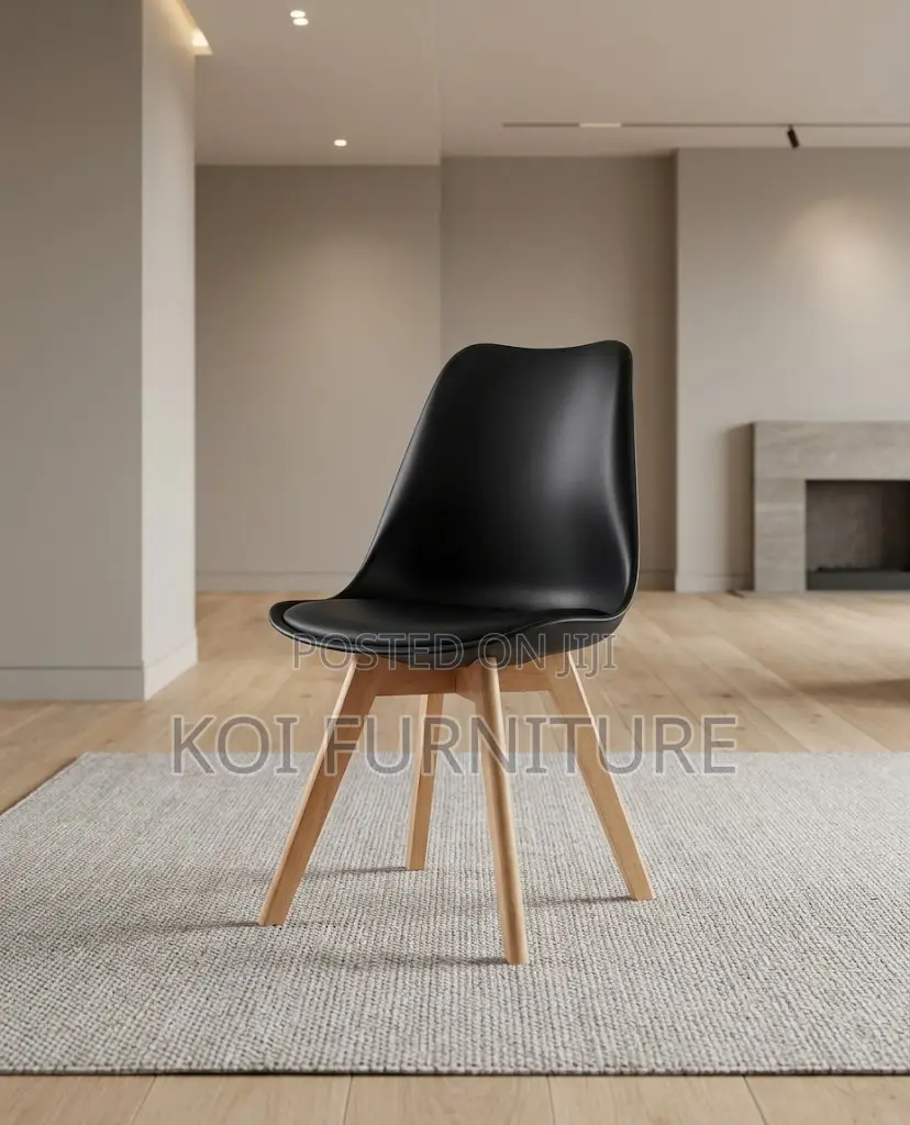 Dining Chairs; Eames Armless Cushioned Modern Dining Seat